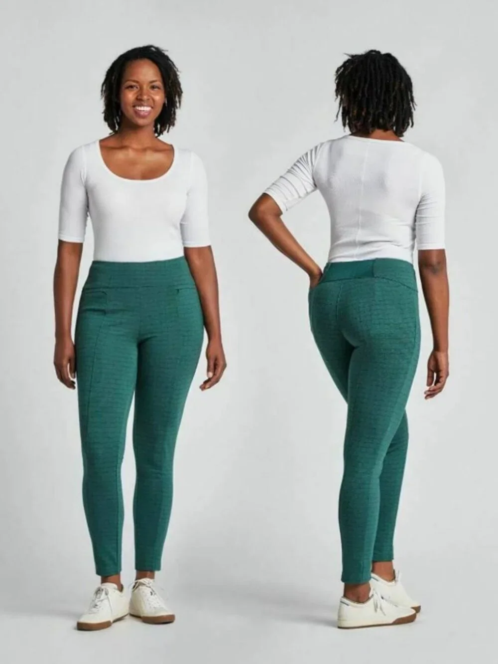 New Betabrand Emerald Deco Power Down Skinny Dress Pant Yoga Pants XXLarge